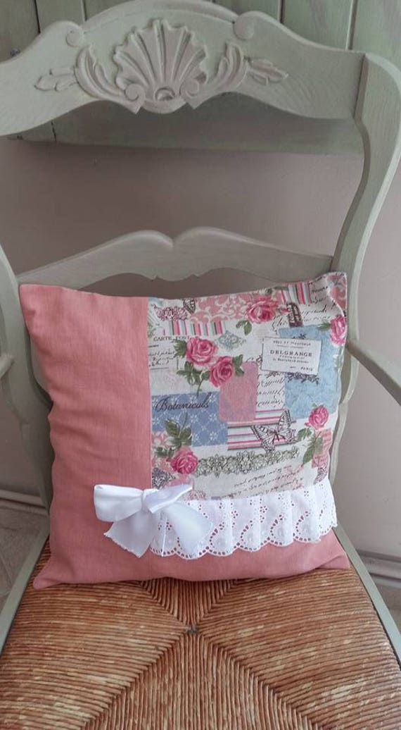 Housse de Coussin Style Vintage Déhoussable avec Zip