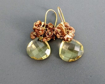 June Birthstone Vermeil Dangle Earrings Wedding Earrings Modern Bridal Jewelry Baroque Pearl 24K Gold Filled Sterling Silver Wire