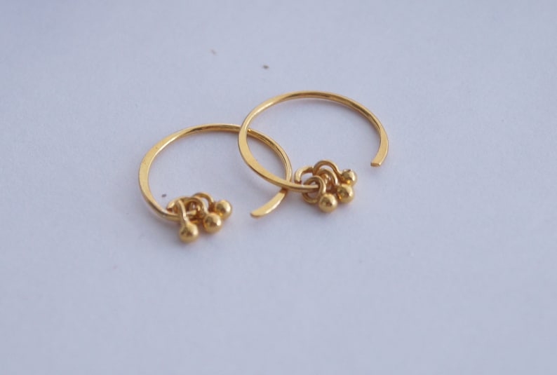Bali 24K Gold Ball Earrings Simple Earrings Dainty Earrings Etsy