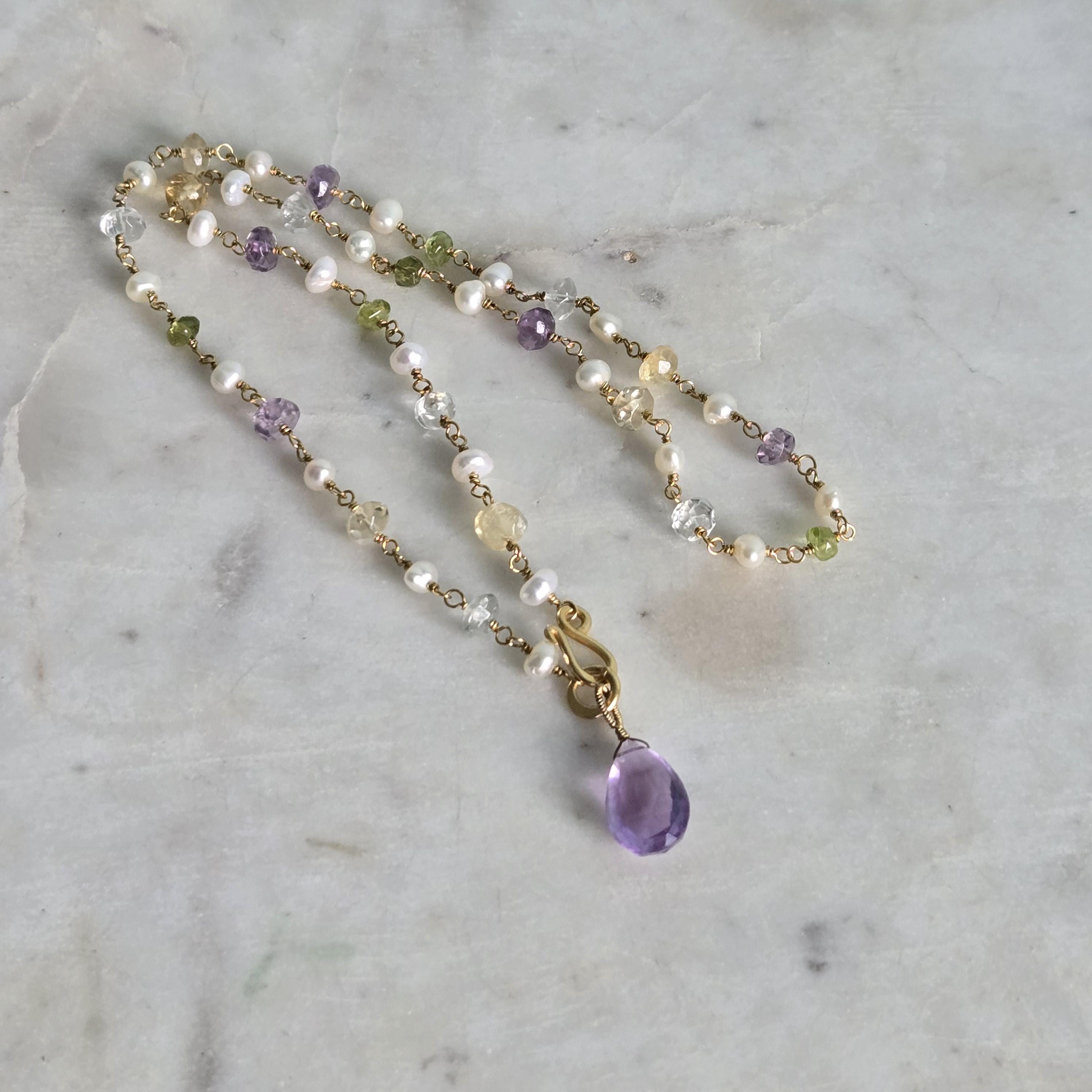 ネックレス・ペンダント Hei gemstone mix pearl necklace BKS13 Mingle Sweetheart Bead Necklace - Brighton