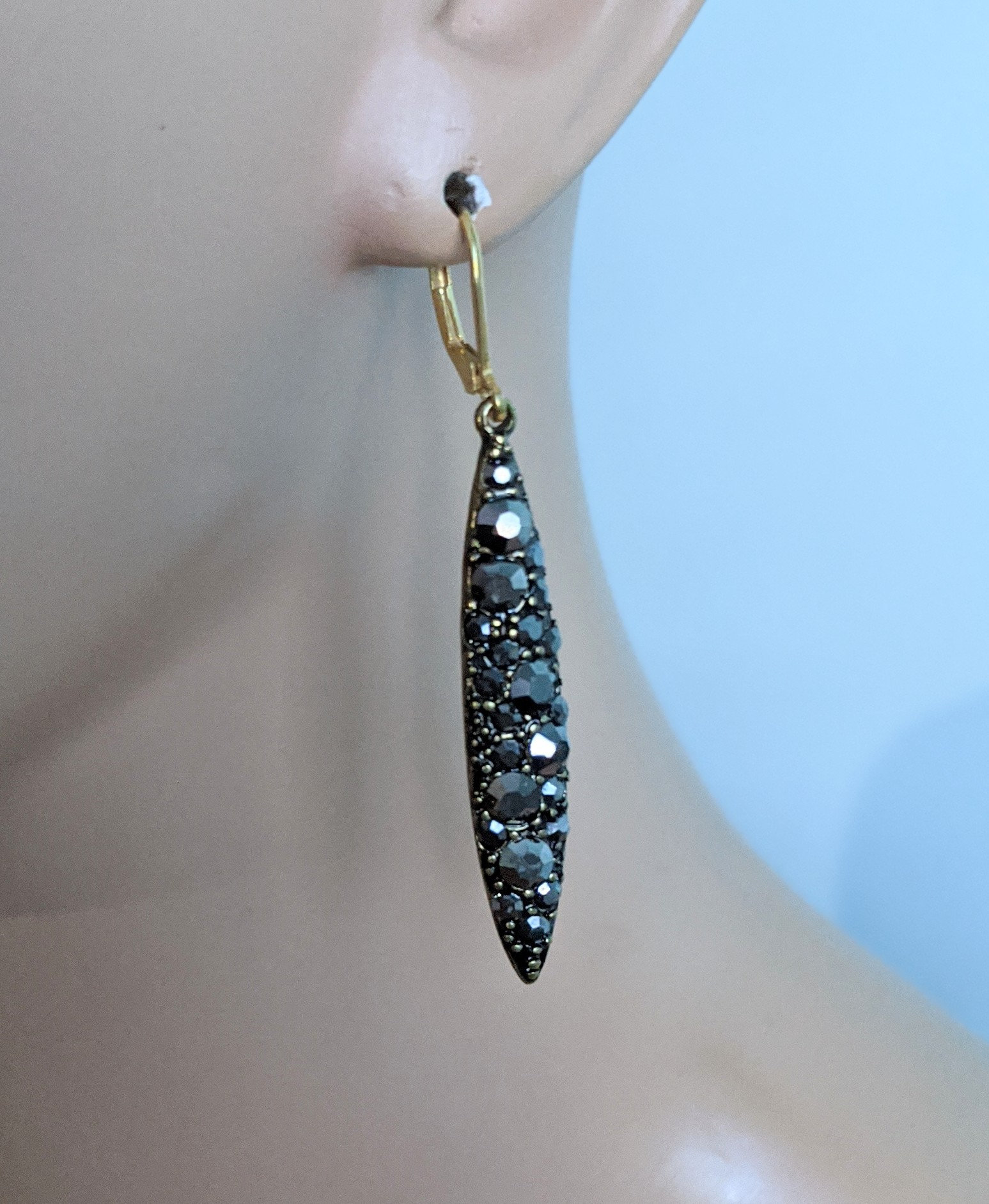 Long Thin Earrings Long Spear Earring 24K Gold Filled Etsy