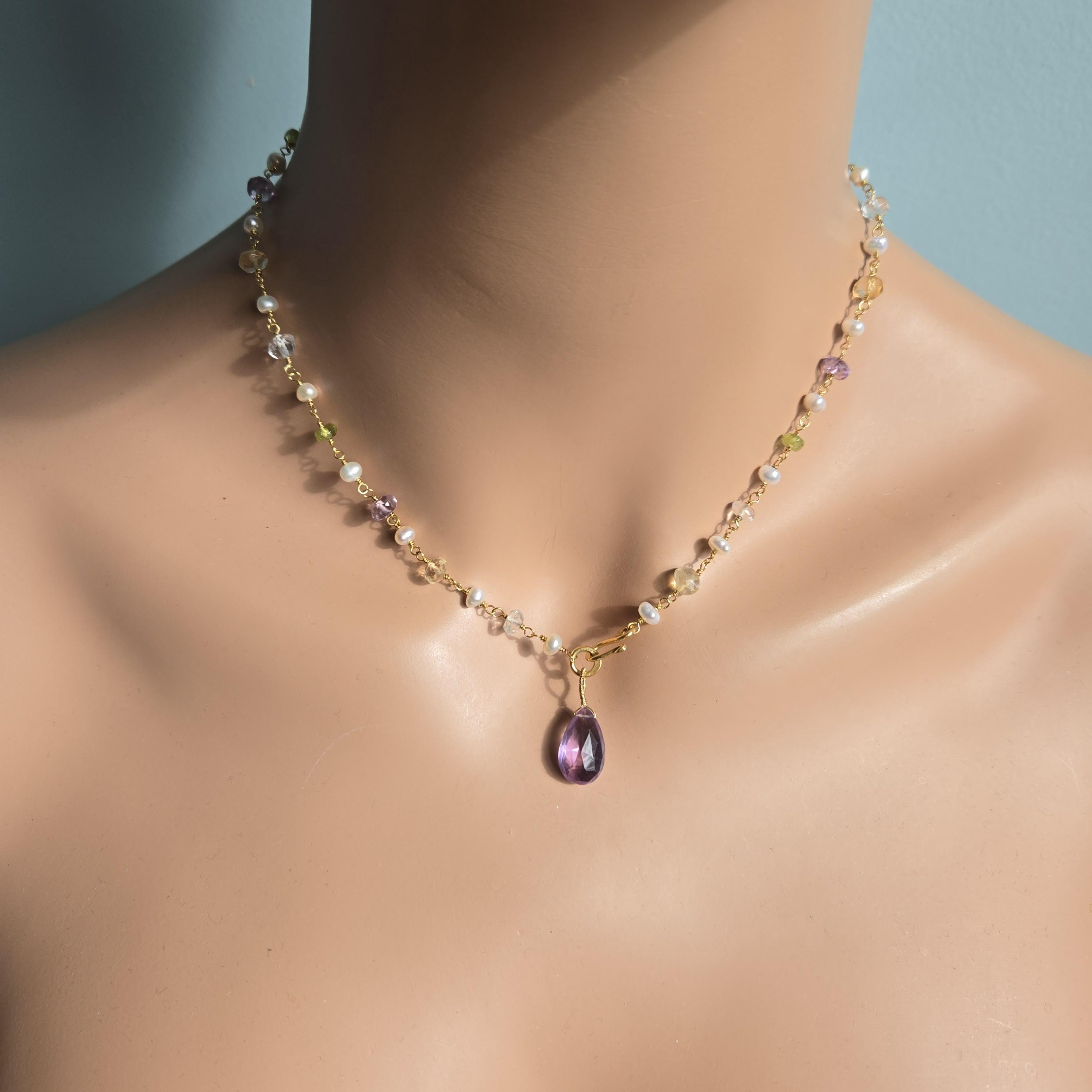 ネックレス・ペンダント Hei gemstone mix pearl necklace BKS13 $_12.JPG?set_id=880000500F