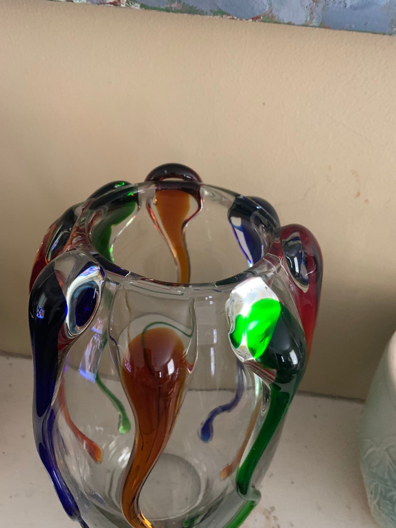 Jozefina Krosno artglass Vase Poland Etsy