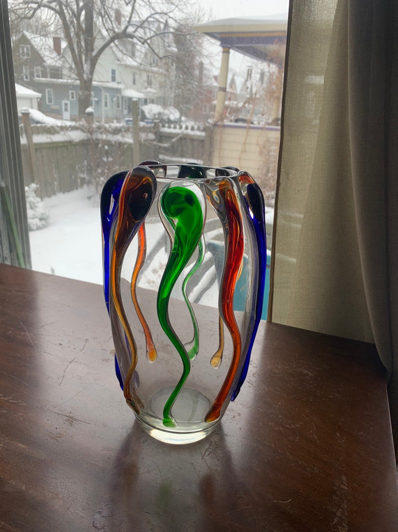 Jozefina Krosno artglass Vase Poland Etsy