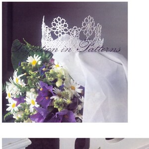 Tatting Pattern Instructions to Make a Bridal Crown 10230, PDF, instant digital download