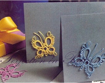 Tatting Pattern to Make a Butterfly Card Decoration 10240, PDF, instant digital download