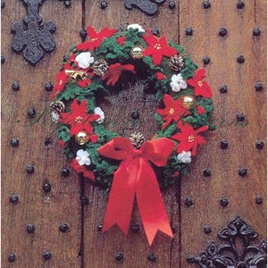 Christmas Wreath DK Crochet Pattern Instructions 10251, PDF, instant digital download