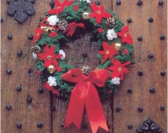 Christmas Wreath DK Crochet Pattern Instructions 10251, PDF, instant digital download