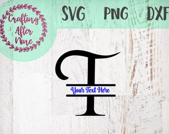 Split Monogram Font Svg, Monogram Letter T, Monogram Svg, Split Letter T, Cuttable Split letters, Split Alphabet Svg, Instant Download Svg