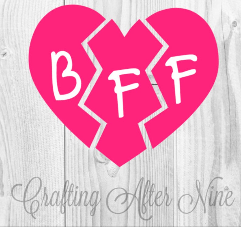 Download Best Friends SVG Best Friends 3 Way Split Heart Best Friends | Etsy