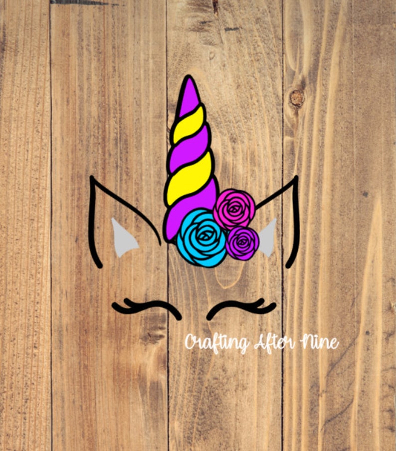 Flower Unicorn SVG Unicorn Svg Spring Unicorn Unicorn Face Etsy
