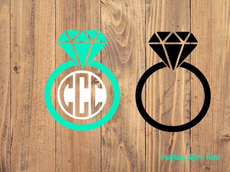 Download Diamond Ring Svg Monogram Wedding Ring Diamond Monogram | Etsy