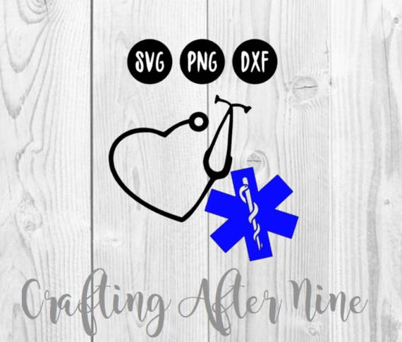 Paramedic Love Svg Stethoscope Svg Emt Svg Ambulance Svg Ems Star Of Life First Responder Medic Svg Heart Shaped Stethoscope Svg - 