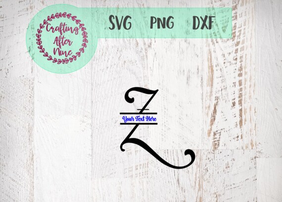 Split Monogram Font Svg Monogram Letter Z Monogram Svg Etsy