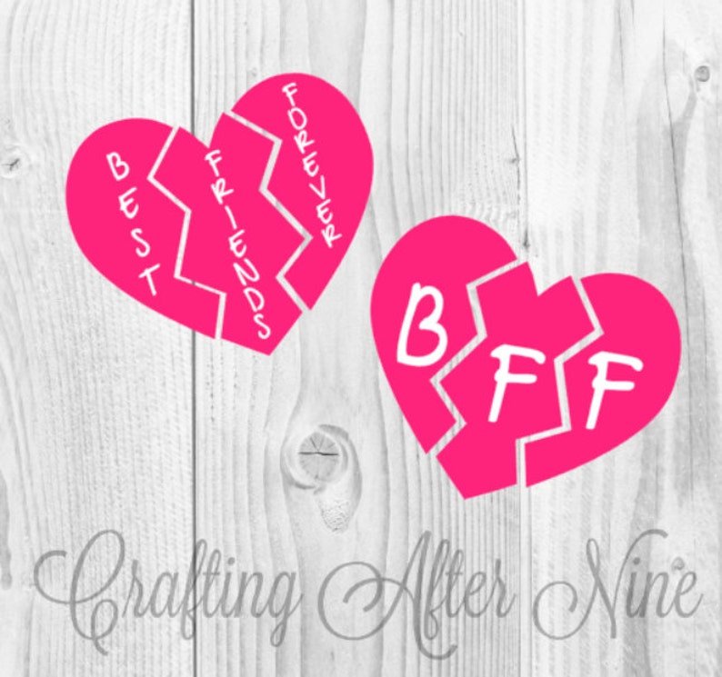 Download Best Friends Svg Best Friends 3 Way Split Heart Best Friends Etsy