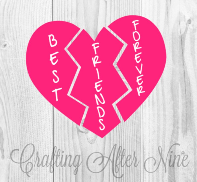 Download Best Friends SVG Best Friends 3 Way Split Heart Best ...