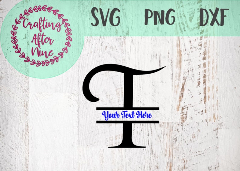 Download Split Monogram Font Svg Monogram Letter T Monogram Svg | Etsy