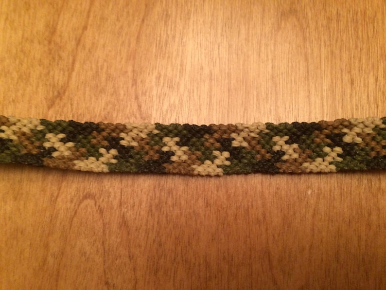 Camoflage Macrame Bracelet Camo Friendship Bracelet Army Woven Etsy