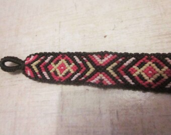 Bracelet macramé diamants et triangles Bracelet tissé de l'amitié