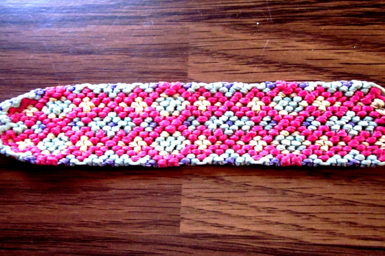 Double Arrowhead Diamond Woven Friendship Bracelet Macrame Etsy