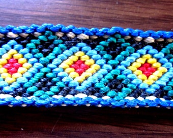 Bracelet de l'amitié en diamants Bracelet de l'amitié géométrique en macramé Bracelet de l'amitié tissé