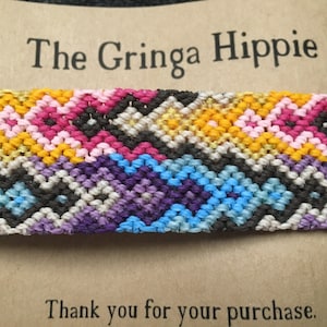 Colorful Ombre Wide Macrame Friendship Bracelet
