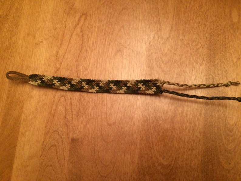 Camoflage Macrame Bracelet Camo Friendship Bracelet Army Woven Etsy