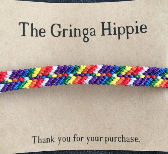 Rainbow macrame best sale bracelet