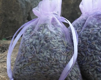 Set of 10 Dried Lavender Sachets - Provence Lavender - 2023 harvest-  Great For Wedding, party favors, home decor.