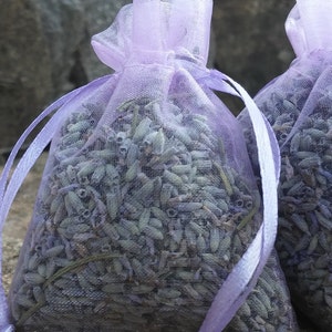 Set of 10 Dried Lavender Sachets - Provence Lavender - 2023 harvest-  Great For Wedding, party favors, home decor.