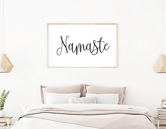 Namaste Print Namaste Wall Art Namaste Poster Bedroom Wall Art Etsy
