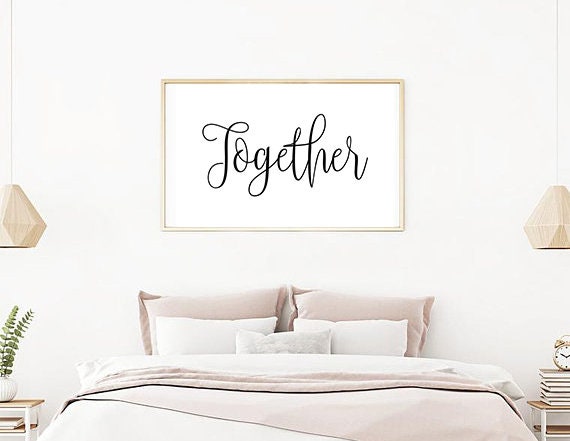 Couple Bedroom  Wall  Decor  Romantic  Wall  Art Together Print 