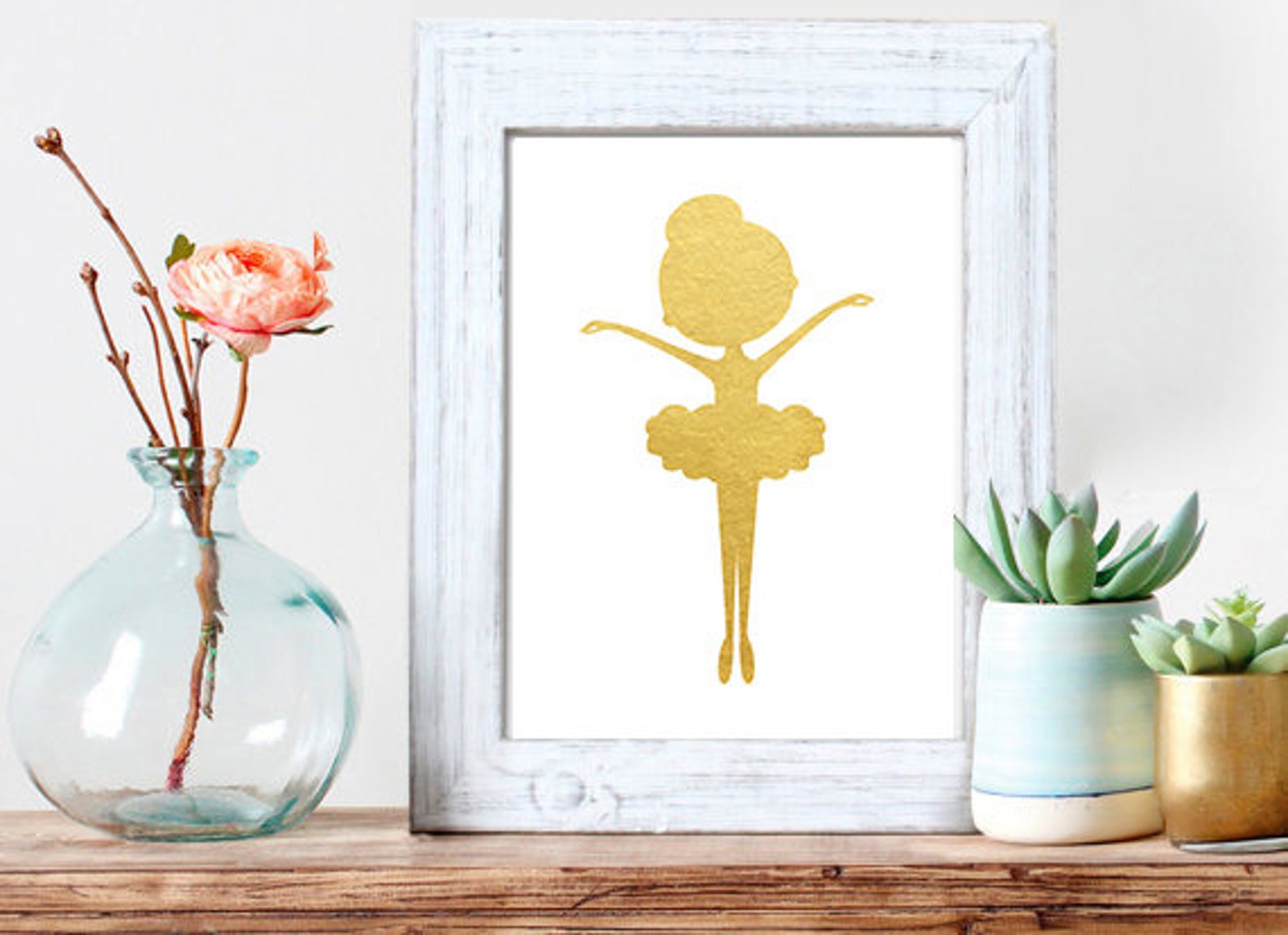 gold ballerina poster ballerina wall art ballerina art girls room ballet print gold ballet nursery ballerina decor ballerina gol