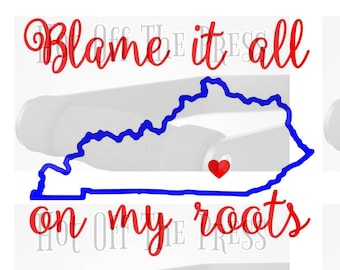 Blame It All On My Roots SVG, DXF Files For Silhouette, For Cricut, Vector Cutting Files Vinyl Decal