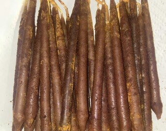 MiNi 6 Pair Joined Wick Taper Candles/ 5" to 5 1/2" spices/primitive/hand dipped/COUNTRY WREATH/Buy 3 sets of 6, get 1 set of 6 free