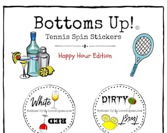 Vers le haut ! Stickers Tennis Spin - Édition Happy Hour