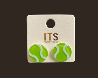 Modern Tennis Ball Earrings