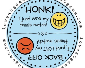 Tennis Match Car Magnet - Win or Lose!