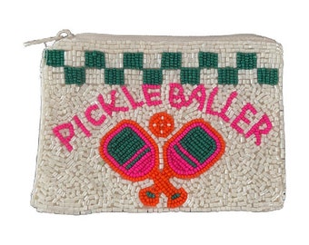 Pickleball Seed-Bead Accessory Bag