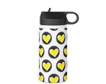 HEART Stainless Steel Water Bottle, Standard Lid