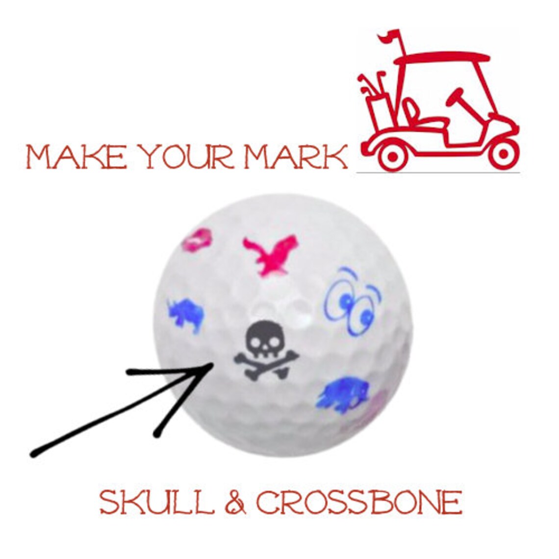 Golf Ball Stamps Make your Mark Stamp Your Balls Etsy
