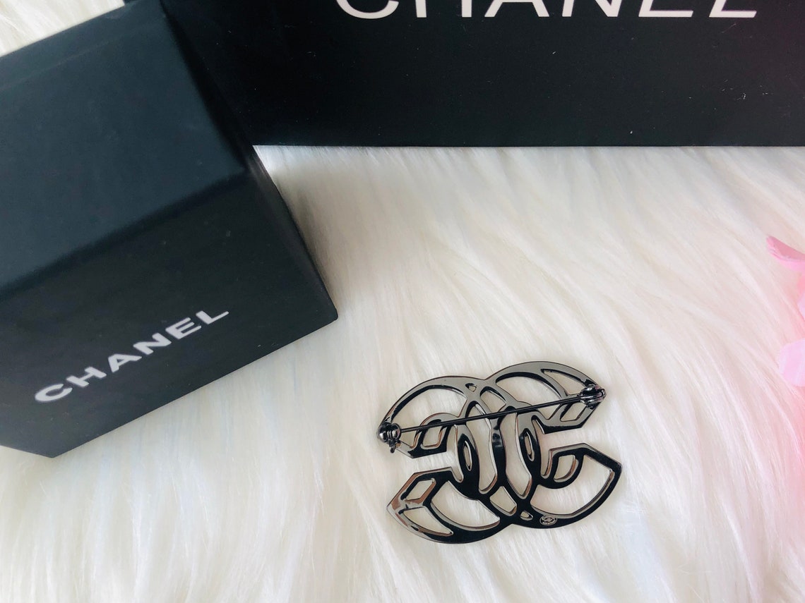 Authentic Chanel CC Logo Interlocking 3D Swarovski Crystal | Etsy