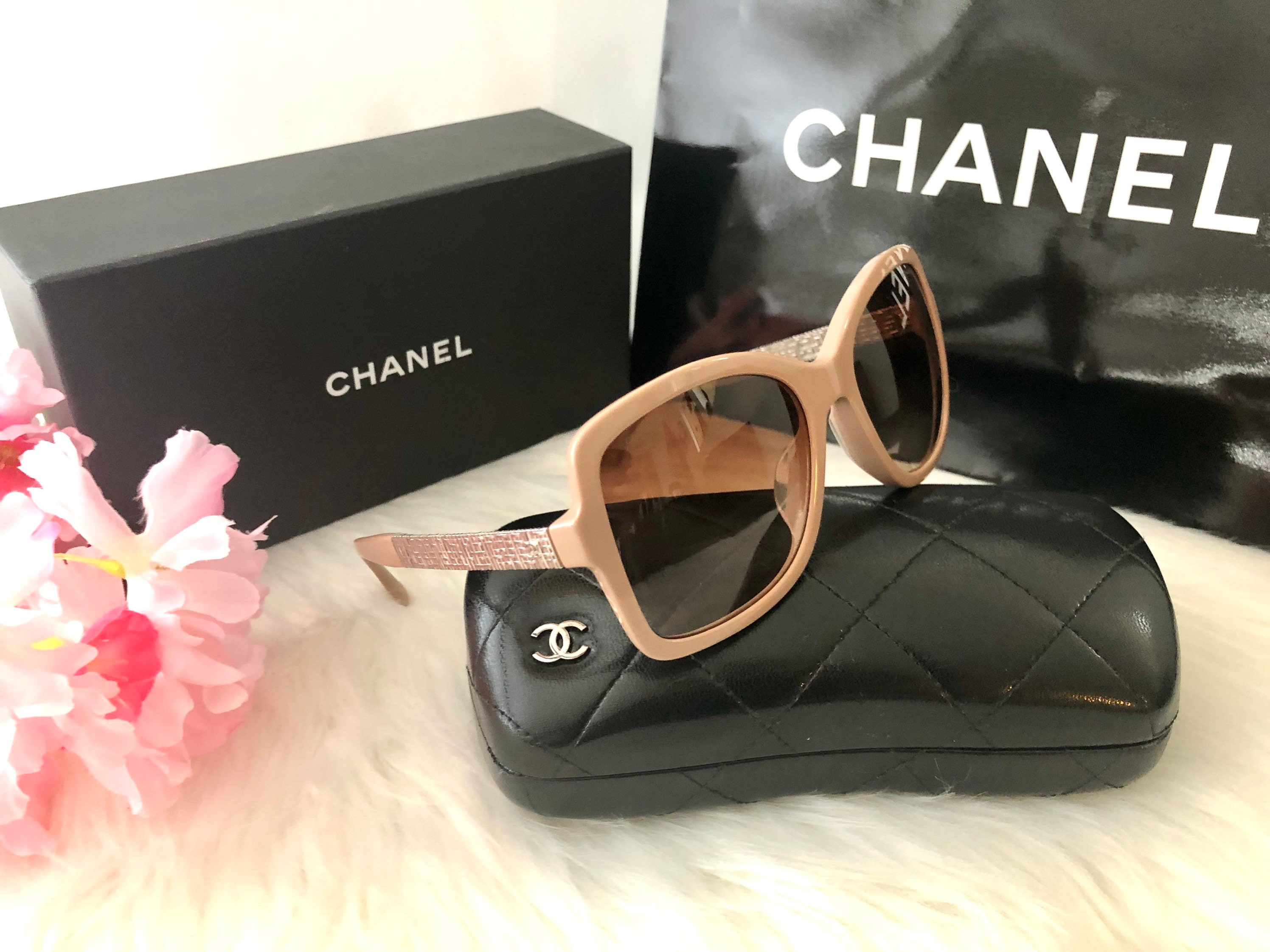 Chanel Pink Frame CC Logo Sunglasses - 1349 - Yoogi's Closet