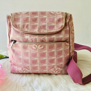 Authentic Chanel Traveline Pink 3 Ways Backpack/shoulder 