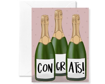 Bubbly Congrats Card | Congrats Card | Card for Best Friend | Encouragement Card | Champagne Card | Wedding Card | Promotion | New Business