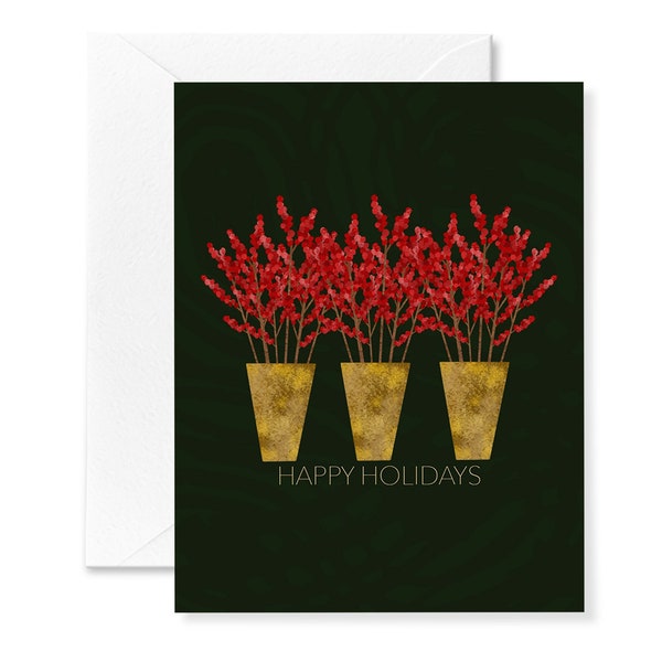 Presents and Pines Card | Holiday Card | Christmas Card | Holiday Box Card Set | African American Greeting Cards | Black Holiday Cards