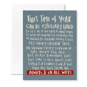 Holiday Card | Holiday Support Card | Holiday Greeting Card | Holiday Card Set | Christmas Cards | Lonely Holiday Season | Good Spirits