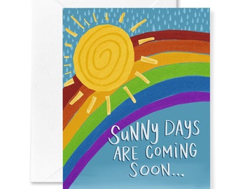 Sunny Days, Cute Card for Friend, best friend card, encouraging friend card, card for friend, best friend greeting card, sympathy card