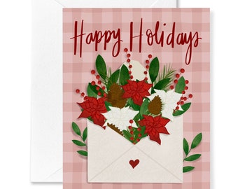 Envelope Holiday Card | Holiday Card | Christmas Card | Holiday Box Card Set | Sentimental Holiday | Charming Holiday | Christmas Tree Cards