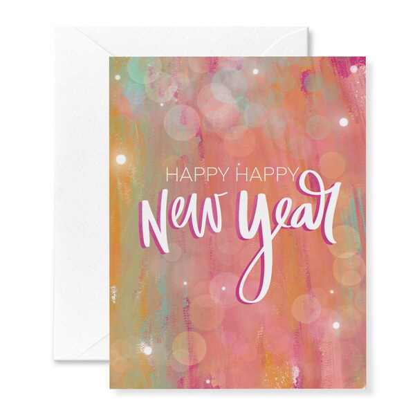 New Year Greeting Card | Dreamy New Year | New Year Card | Happy New Year | Holiday Stationery | Pretty Holiday Card | Holiday Card